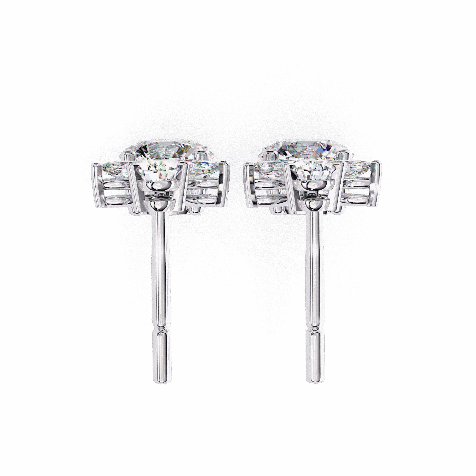 1.25 Carat Marquise & Pear Dangle Earrings in Moissanite | House of Estara