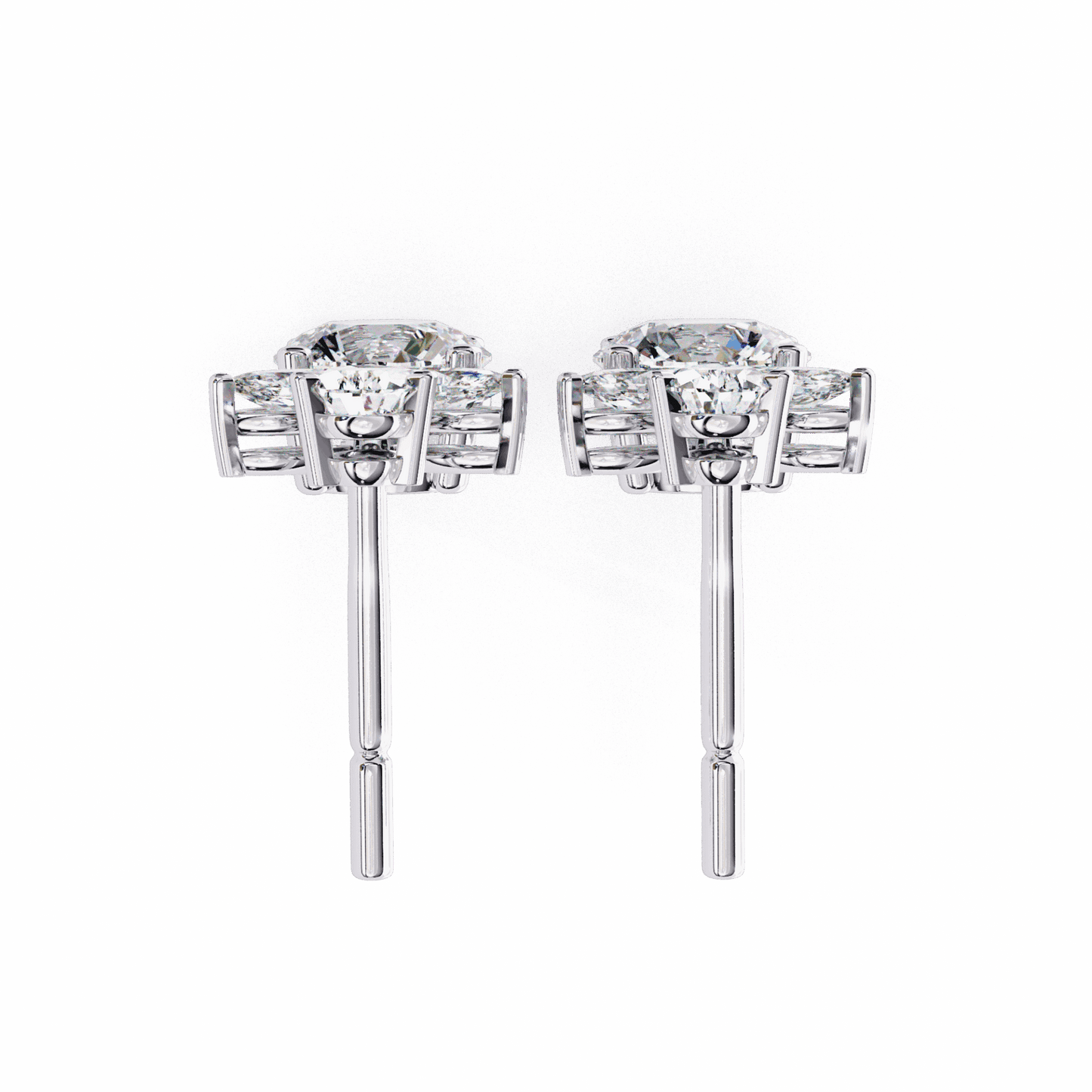 1.25 Carat Marquise & Pear Dangle Earrings in Moissanite | House of Estara