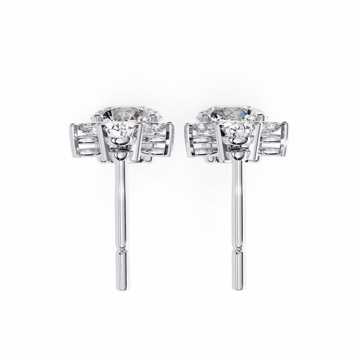 1.25 Carat Marquise & Pear Dangle Earrings in Moissanite | House of Estara