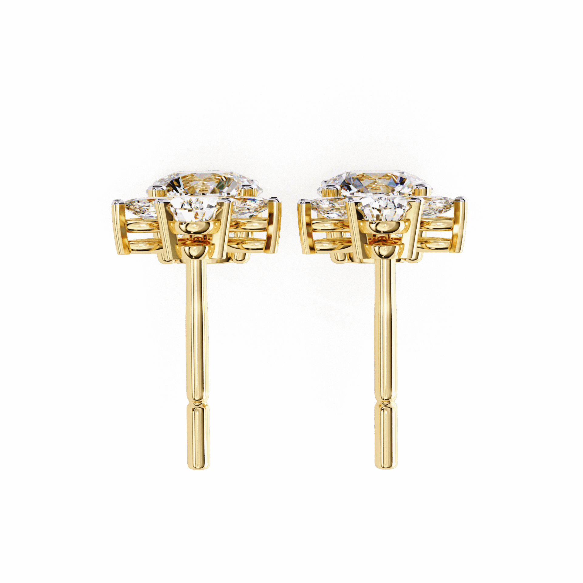 1.25 Carat Marquise & Pear Dangle Earrings in Moissanite | House of Estara