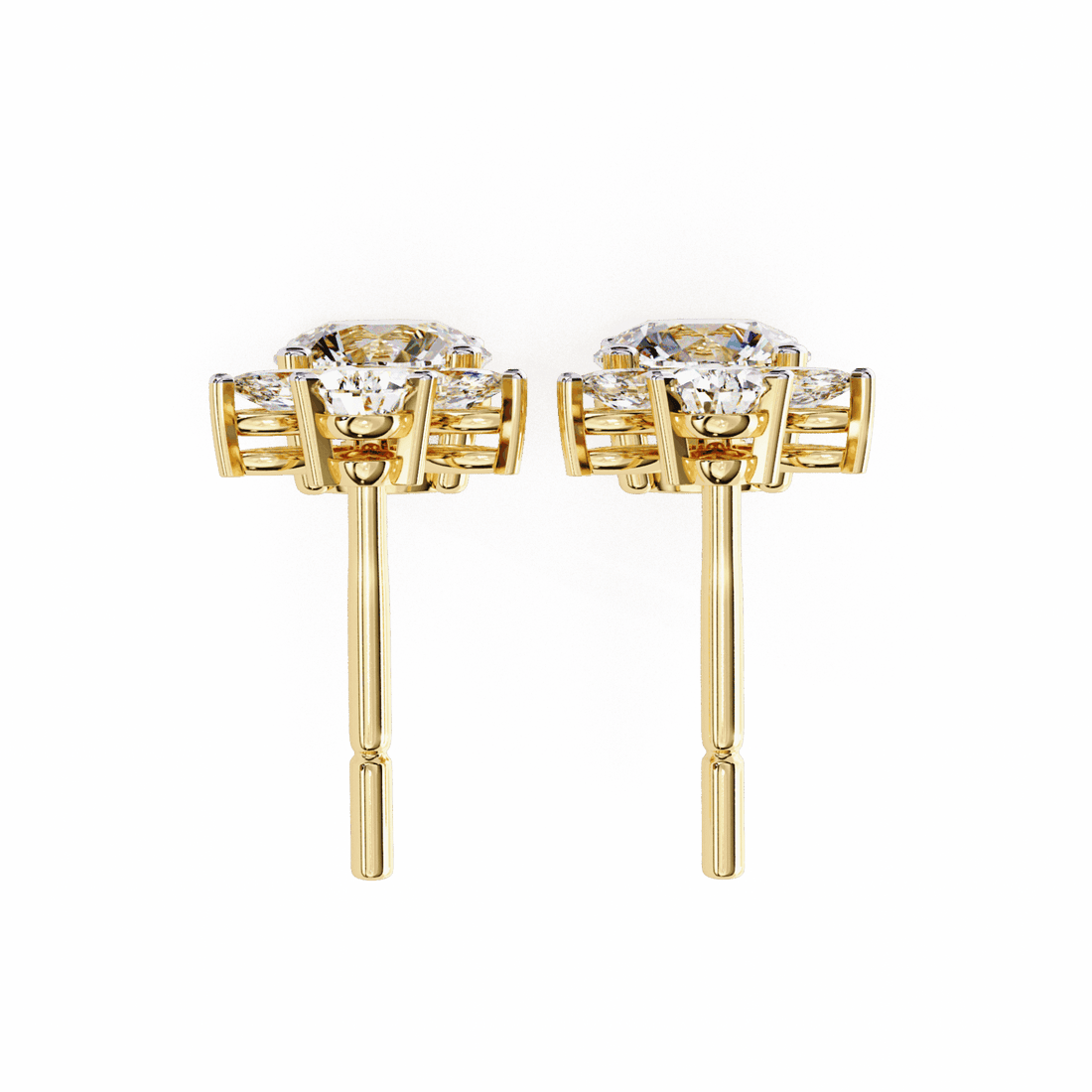 1.25 Carat Marquise & Pear Dangle Earrings in Moissanite | House of Estara