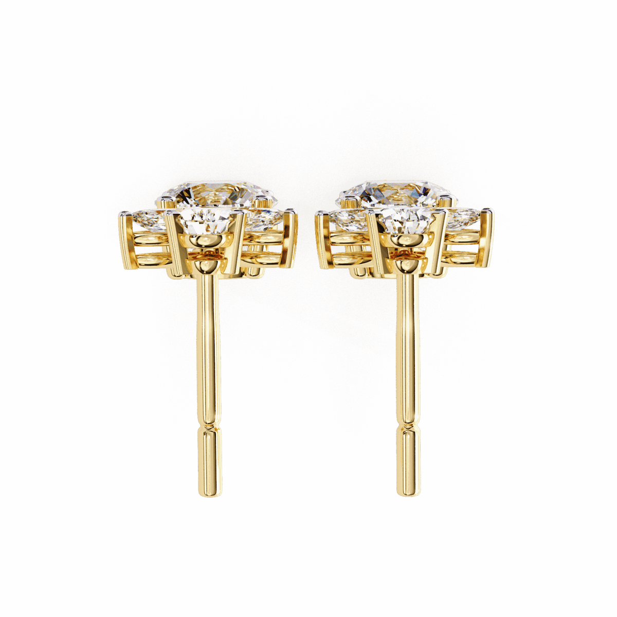 1.25 Carat Marquise & Pear Dangle Earrings in Moissanite | House of Estara