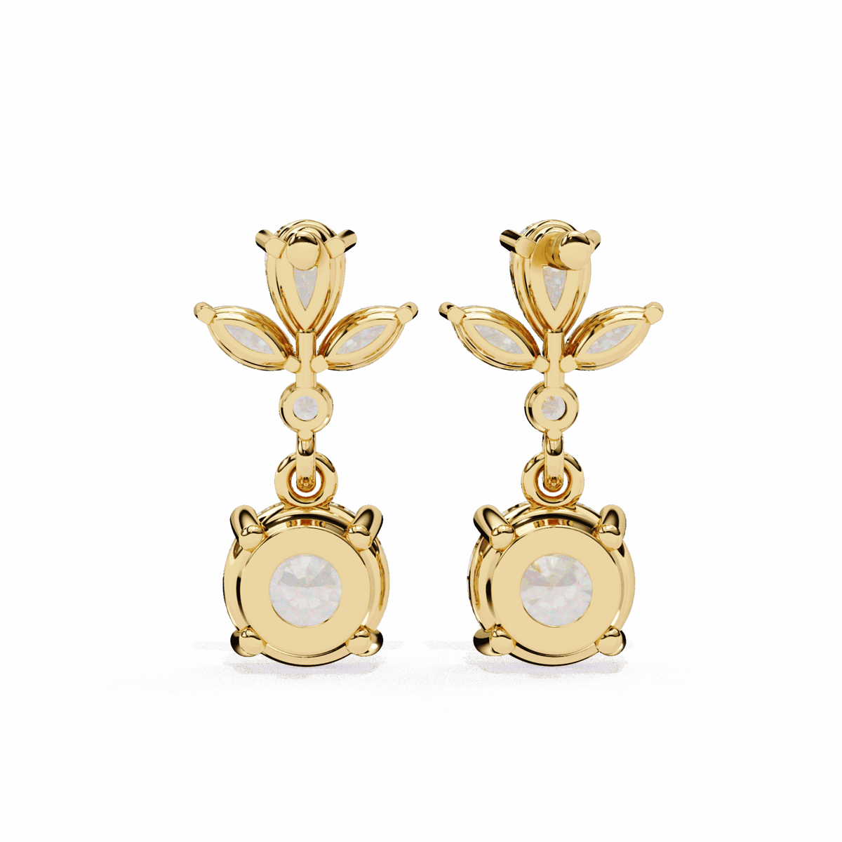1.25 Carat Marquise & Pear Dangle Earrings in Moissanite | House of Estara
