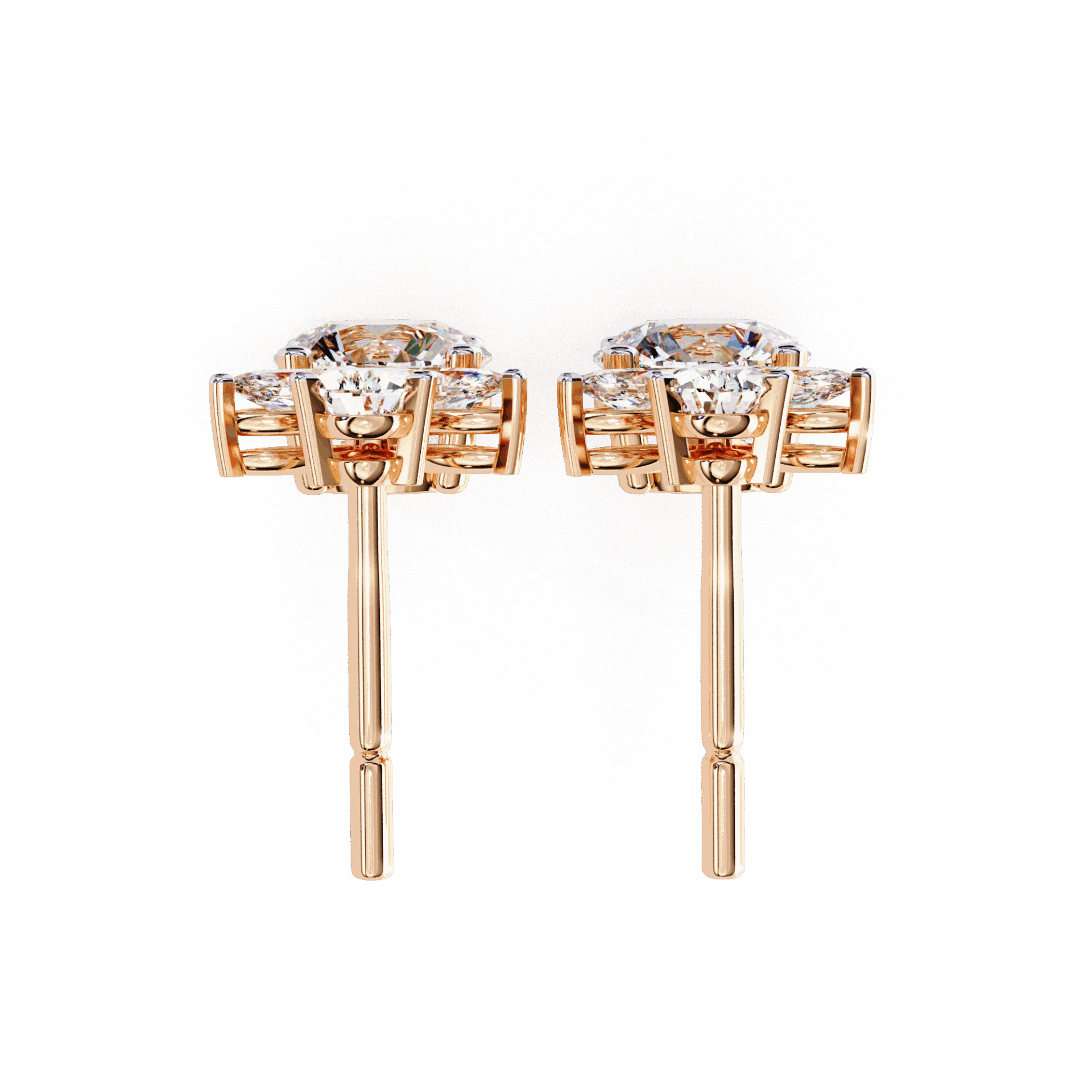 1.25 Carat Marquise & Pear Dangle Earrings in Moissanite | House of Estara