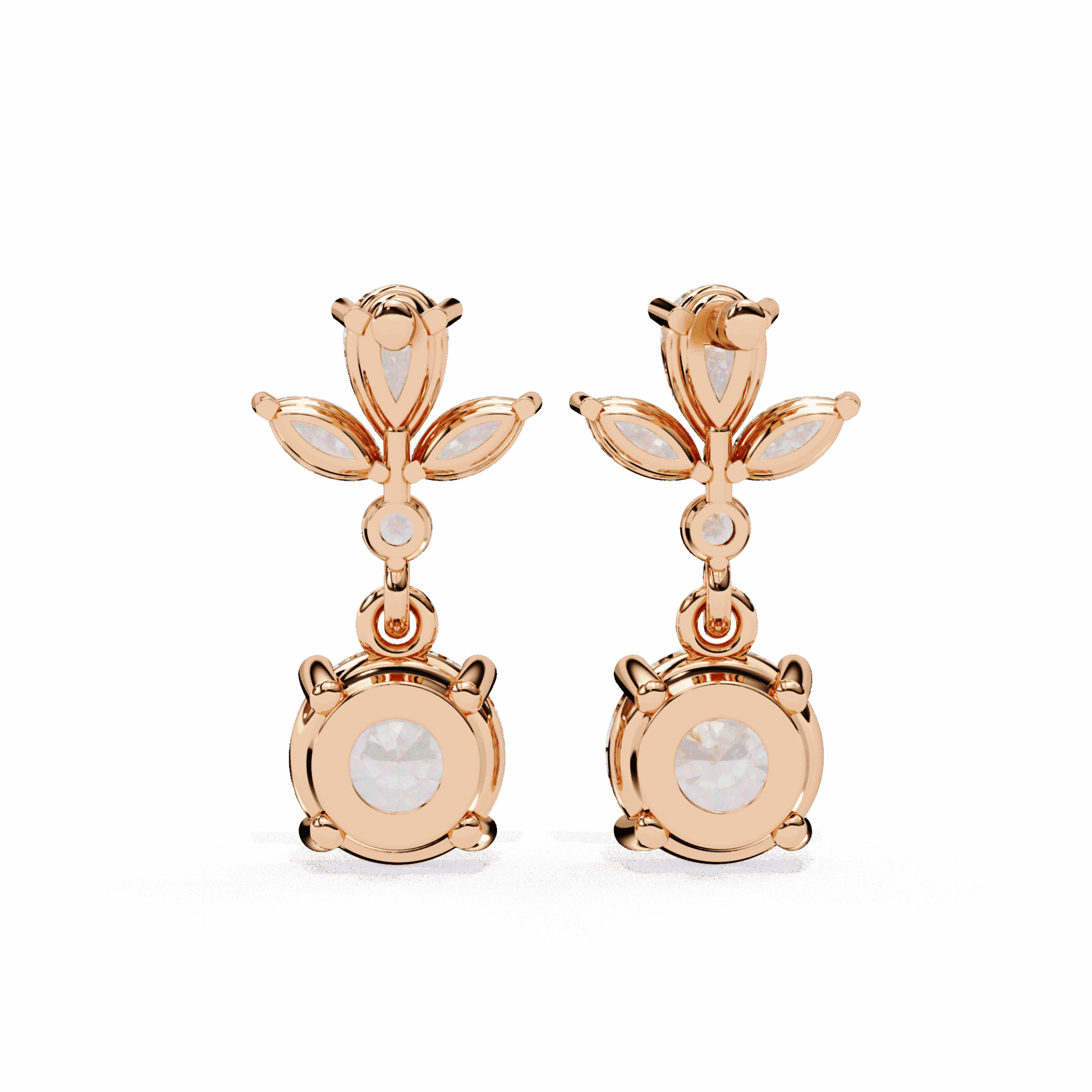 1.25 Carat Marquise & Pear Dangle Earrings in Moissanite | House of Estara