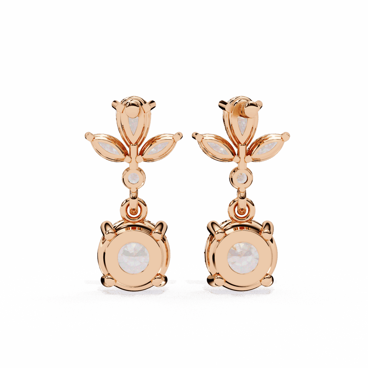 1.25 Carat Marquise & Pear Dangle Earrings in Moissanite | House of Estara