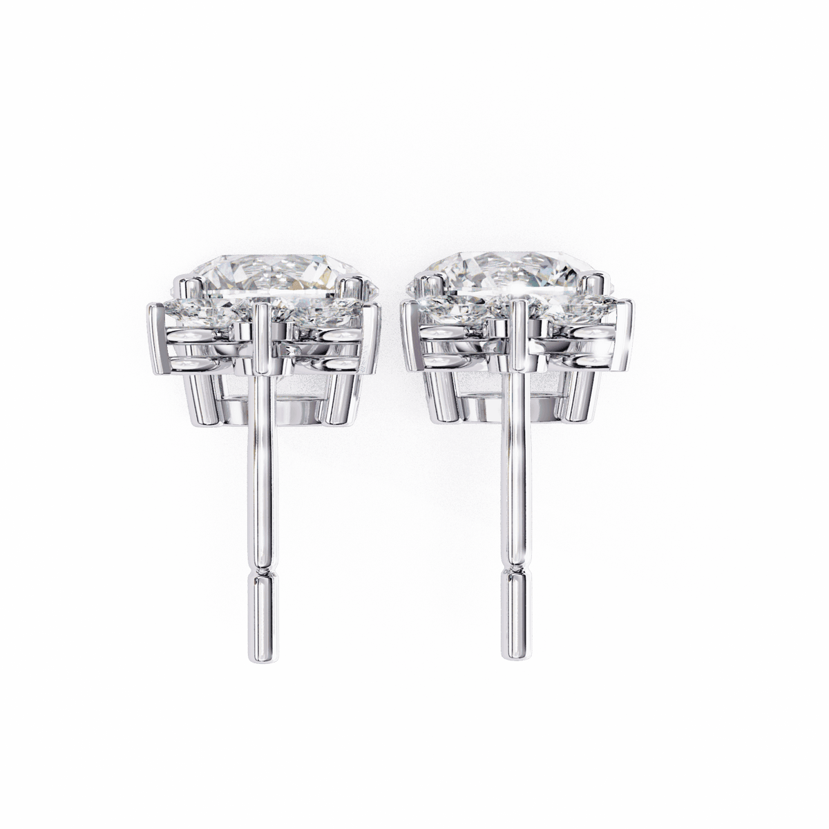 2 Carat Grace Marquise & Round Dangle Earrings in Moissanite | House of Estara