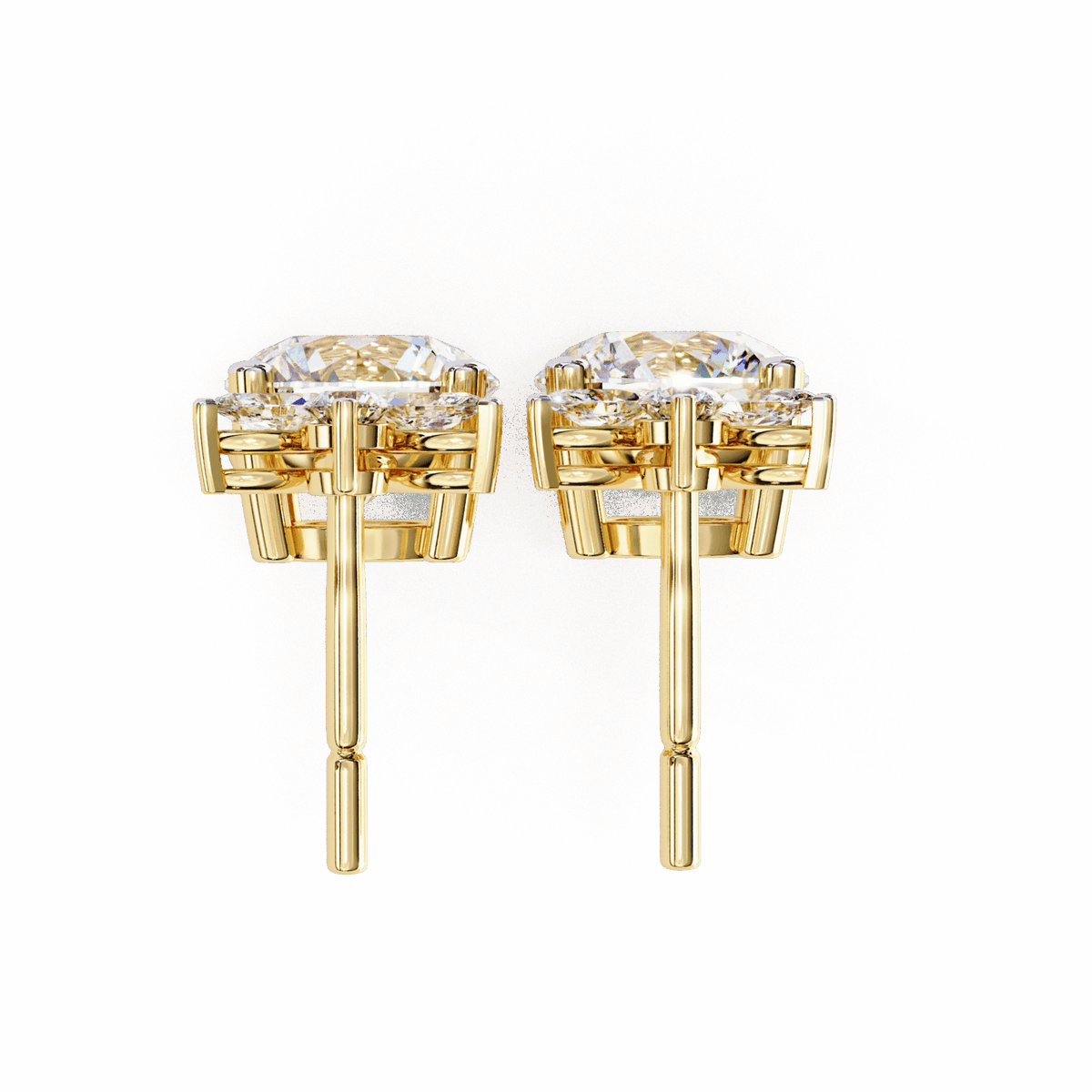2 Carat Grace Marquise & Round Dangle Earrings in Moissanite | House of Estara