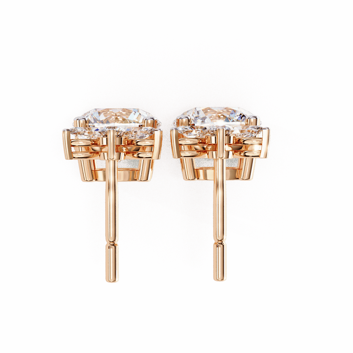 2 Carat Grace Marquise & Round Dangle Earrings in Moissanite | House of Estara