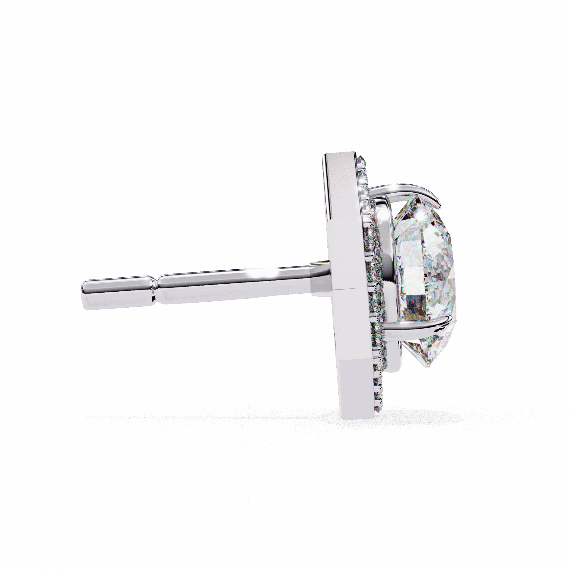 2 Carat Signature Round Stud Earrings in Moissanite | House of Estara