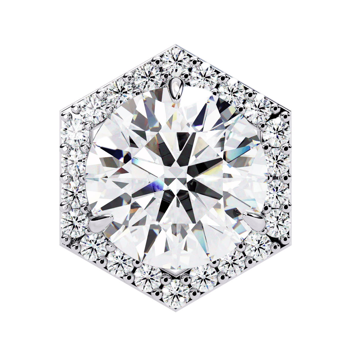 2 Carat Signature Round Stud Earrings in Moissanite | House of Estara