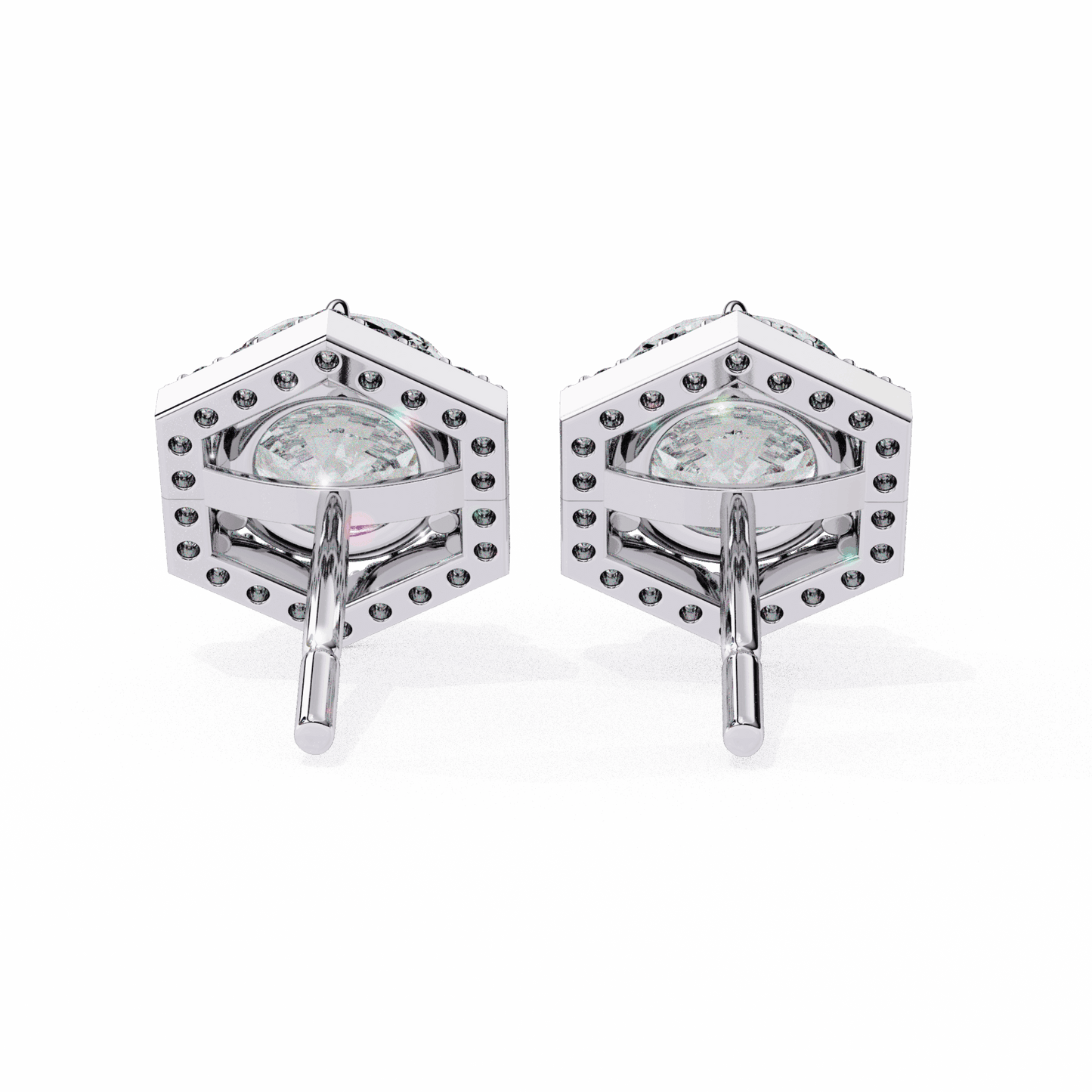 2 Carat Signature Round Stud Earrings in Moissanite | House of Estara