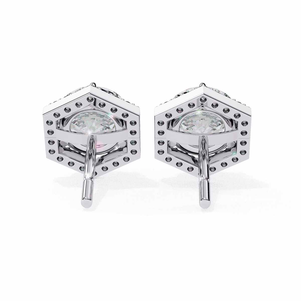 2 Carat Signature Round Stud Earrings in Moissanite | House of Estara