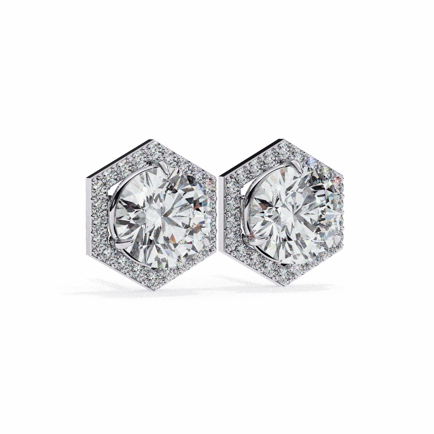 2 Carat Signature Round Stud Earrings in Moissanite | House of Estara