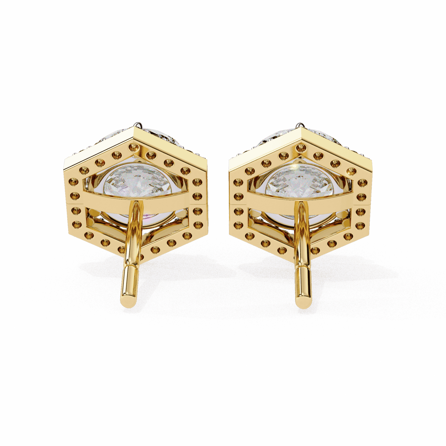 2 Carat Signature Round Stud Earrings in Moissanite | House of Estara