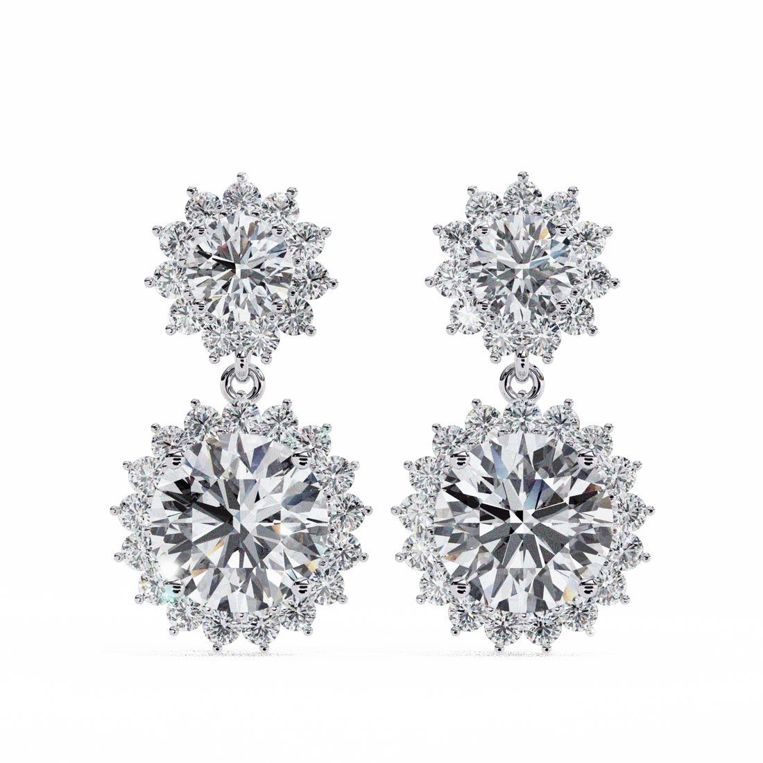 1.5 Carat Celeste Dangle Earrings in Moissanite | House of Estara