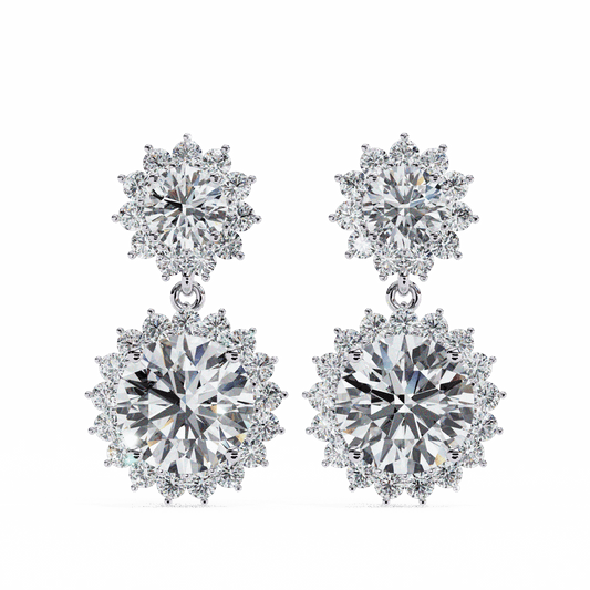 1.5 Carat Celeste Dangle Earrings in Moissanite | House of Estara
