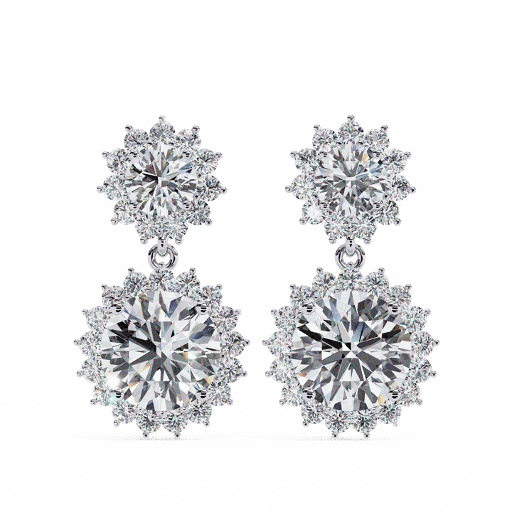 1.5 Carat Celeste Dangle Earrings in Moissanite | House of Estara