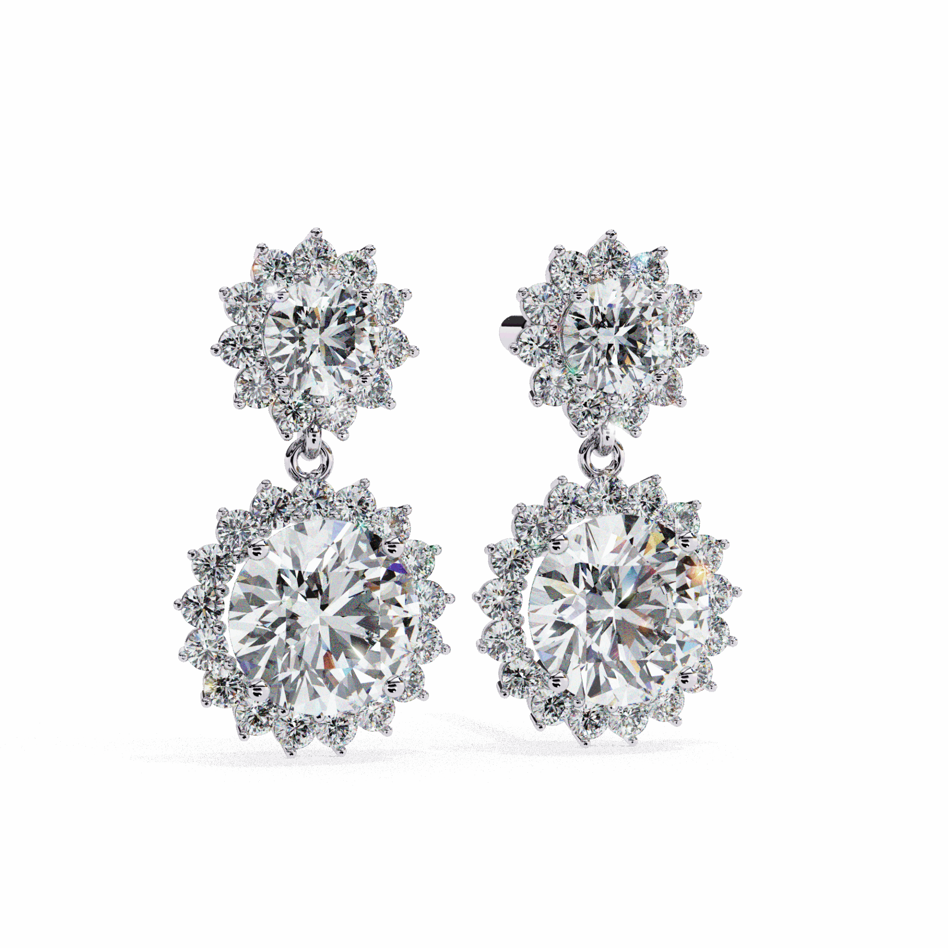 1.5 Carat Celeste Dangle Earrings in Moissanite | House of Estara