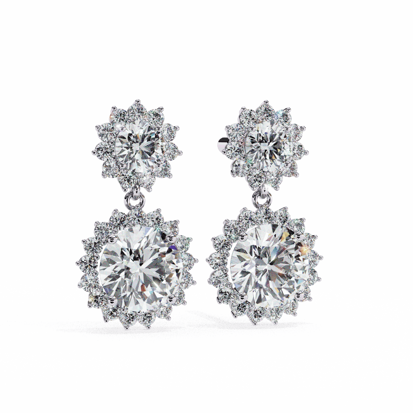 1.5 Carat Celeste Dangle Earrings in Moissanite | House of Estara