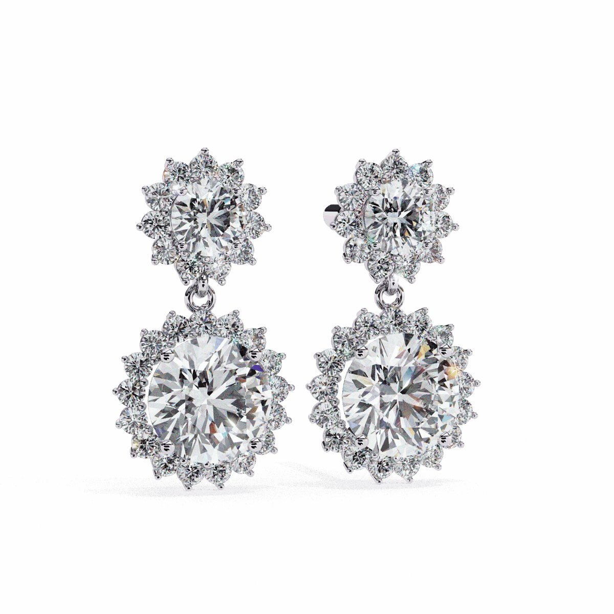 1.5 Carat Celeste Dangle Earrings in Moissanite | House of Estara