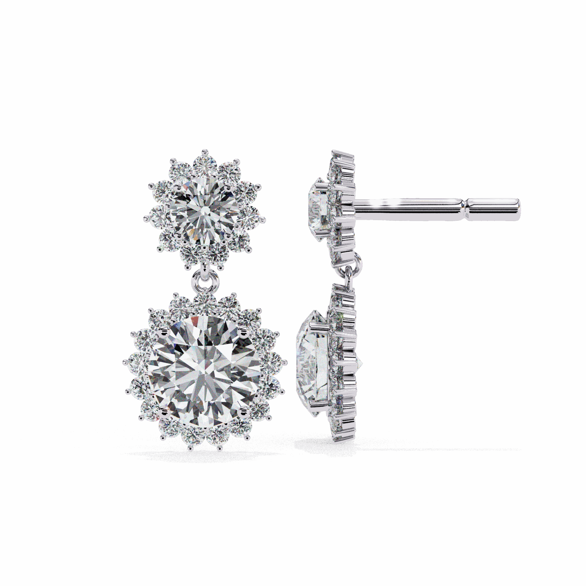 1.5 Carat Celeste Dangle Earrings in Moissanite | House of Estara