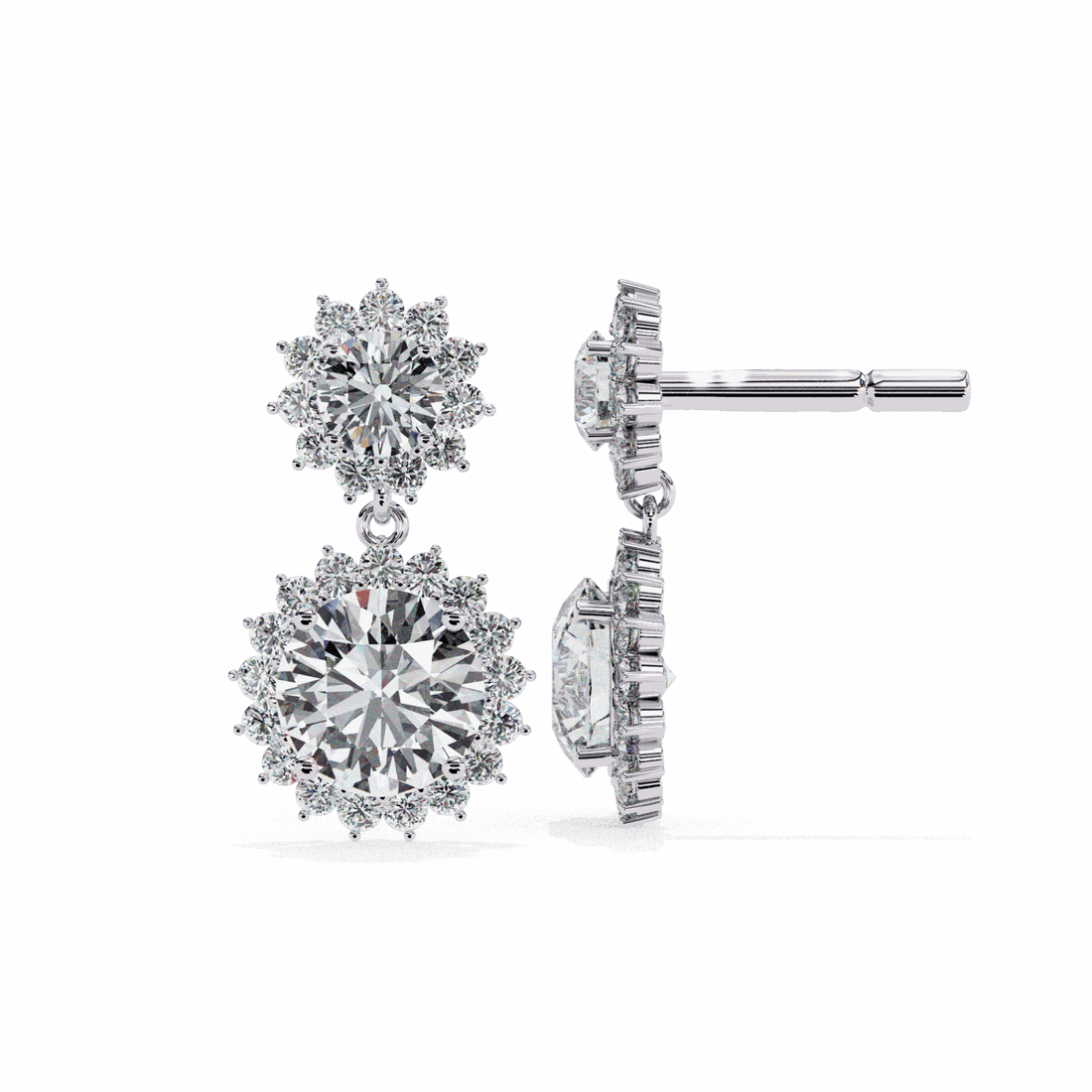 1.5 Carat Celeste Dangle Earrings in Moissanite | House of Estara