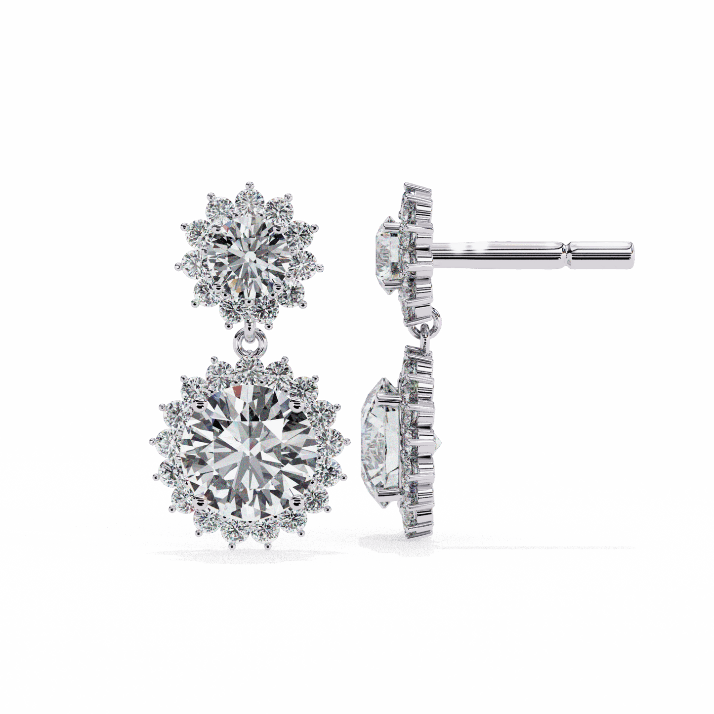 1.5 Carat Celeste Dangle Earrings in Moissanite | House of Estara