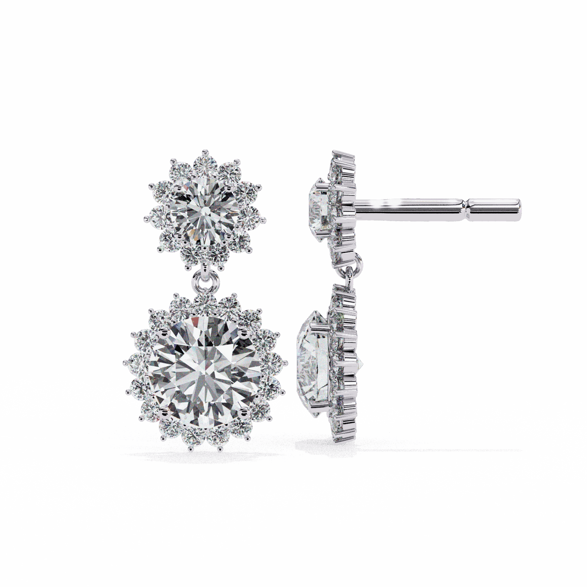 1.5 Carat Celeste Dangle Earrings in Moissanite | House of Estara