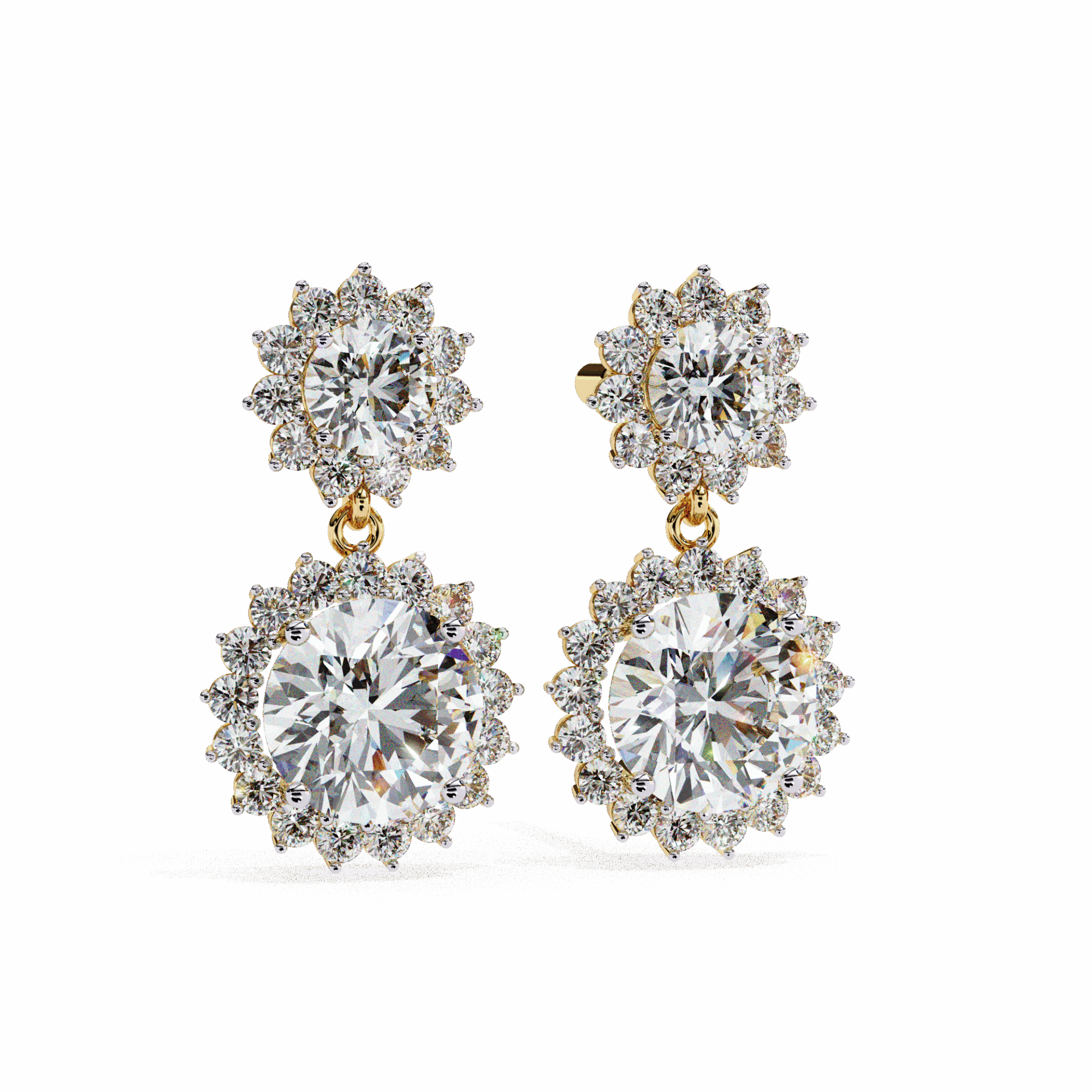1.5 Carat Celeste Dangle Earrings in Moissanite | House of Estara