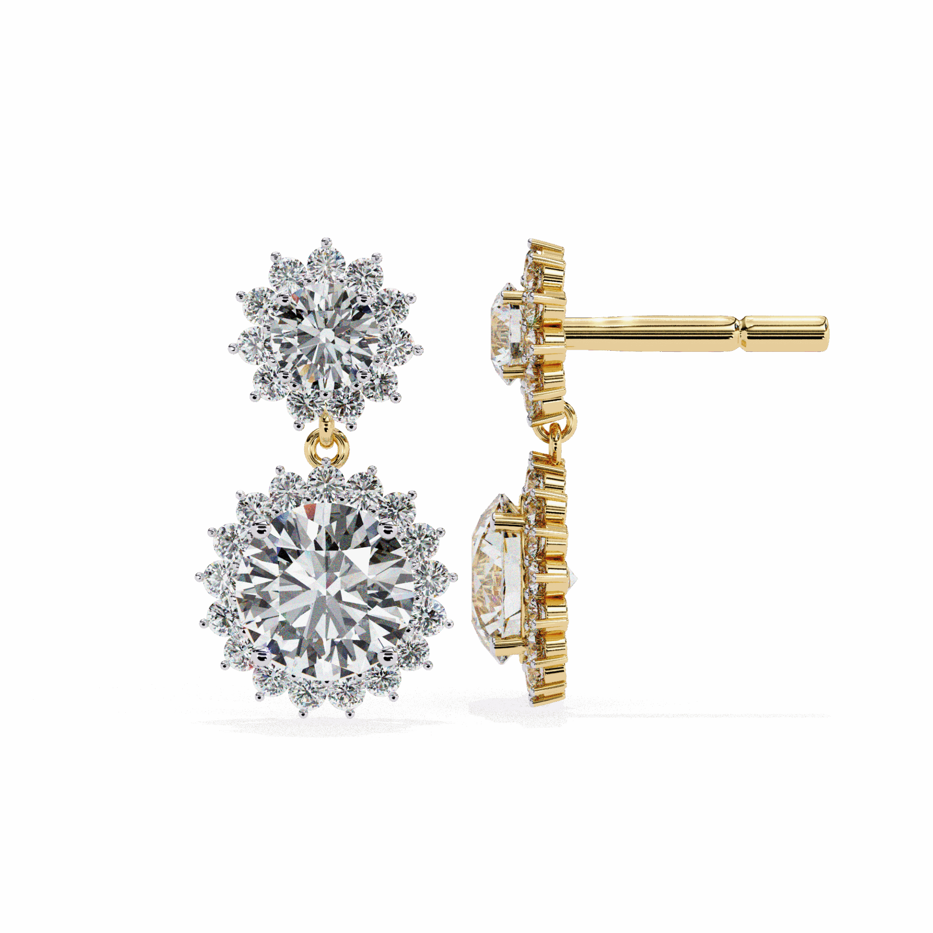 1.5 Carat Celeste Dangle Earrings in Moissanite | House of Estara