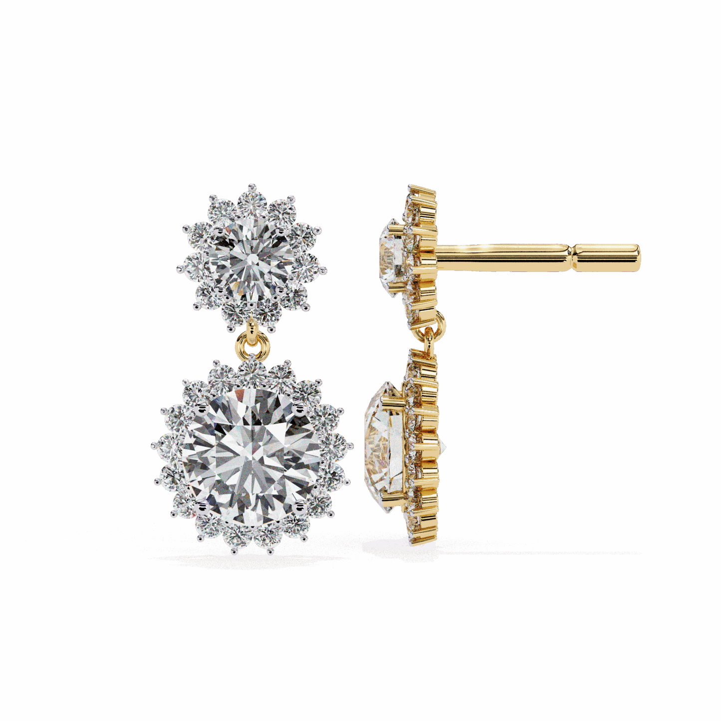 1.5 Carat Celeste Dangle Earrings in Moissanite | House of Estara