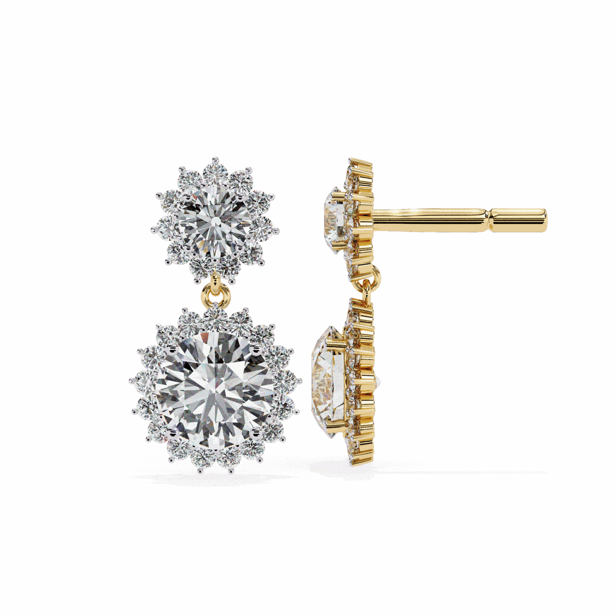 1.5 Carat Celeste Dangle Earrings in Moissanite | House of Estara