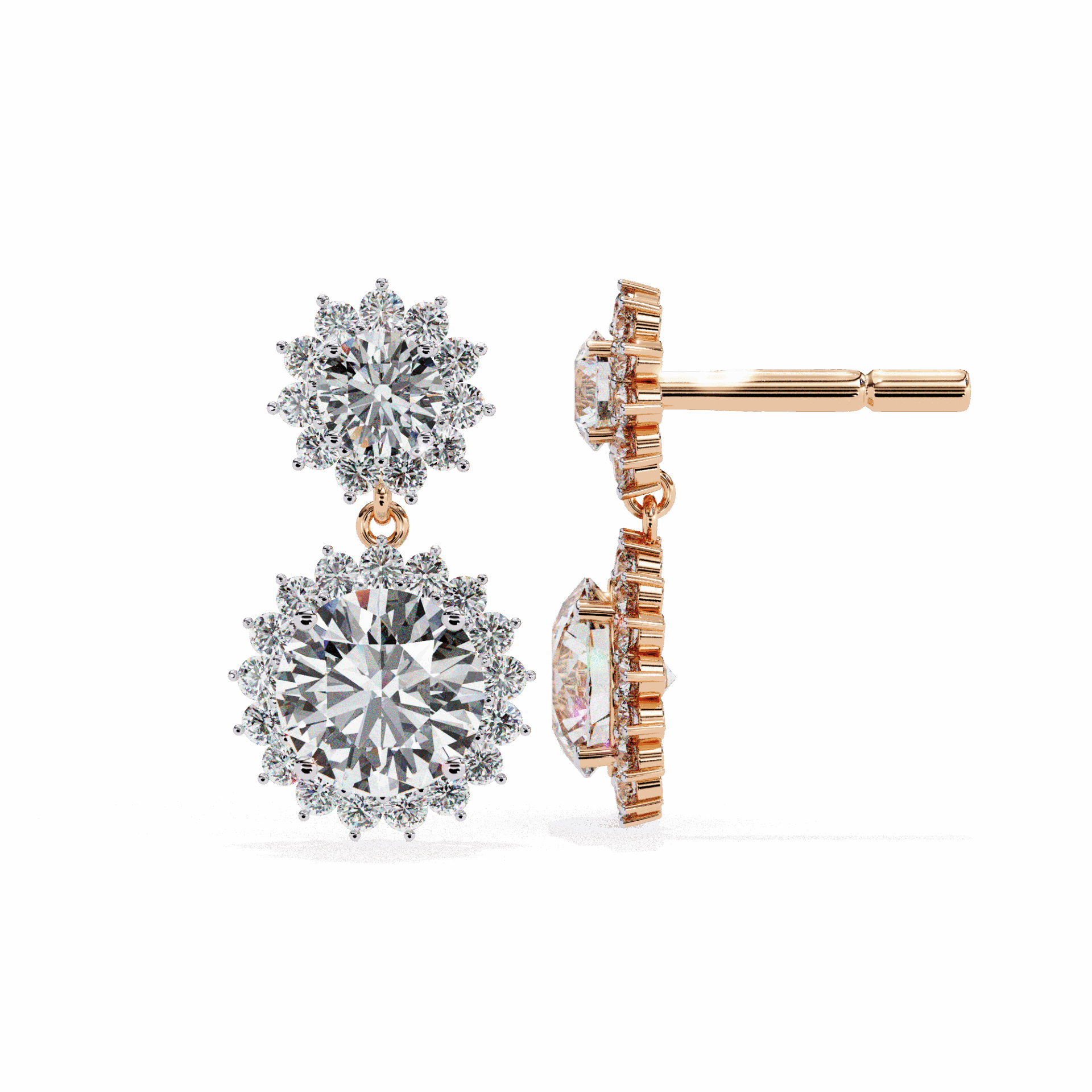 1.5 Carat Celeste Dangle Earrings in Moissanite | House of Estara
