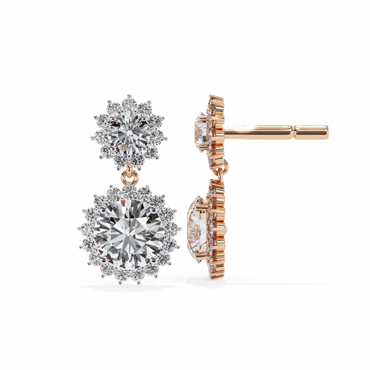 1.5 Carat Celeste Dangle Earrings in Moissanite | House of Estara