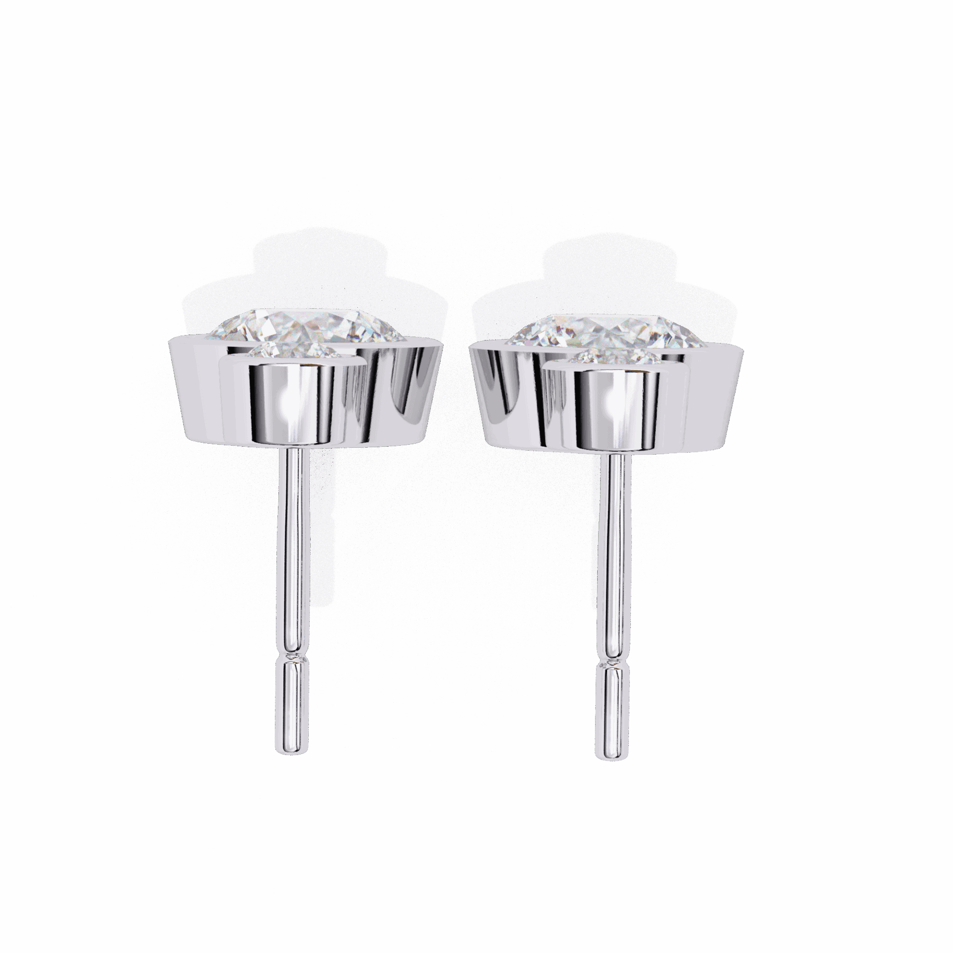 1.75 Carat Twin Round Drop Earrings in Moissanite | House of Estara
