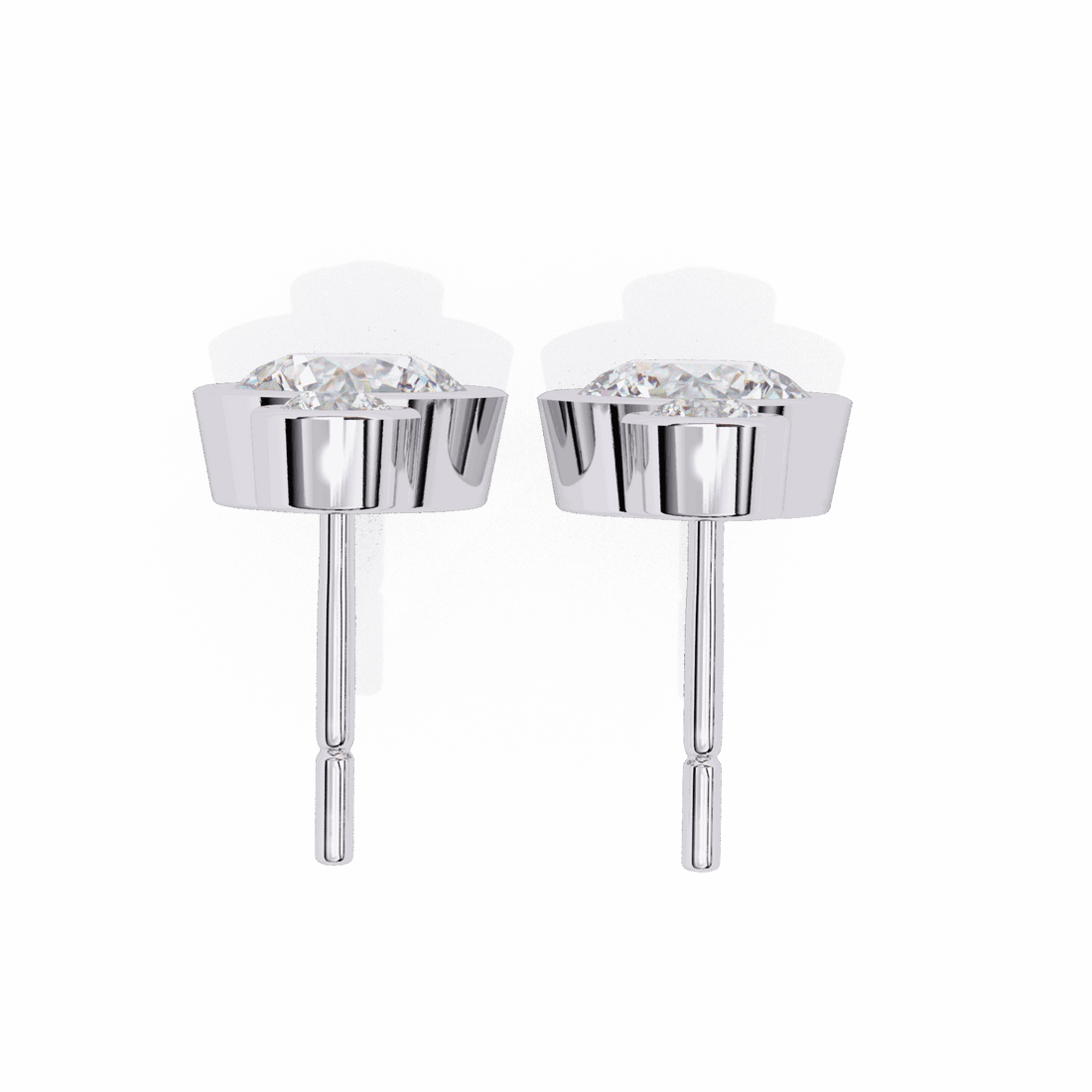 1.75 Carat Twin Round Drop Earrings in Moissanite | House of Estara