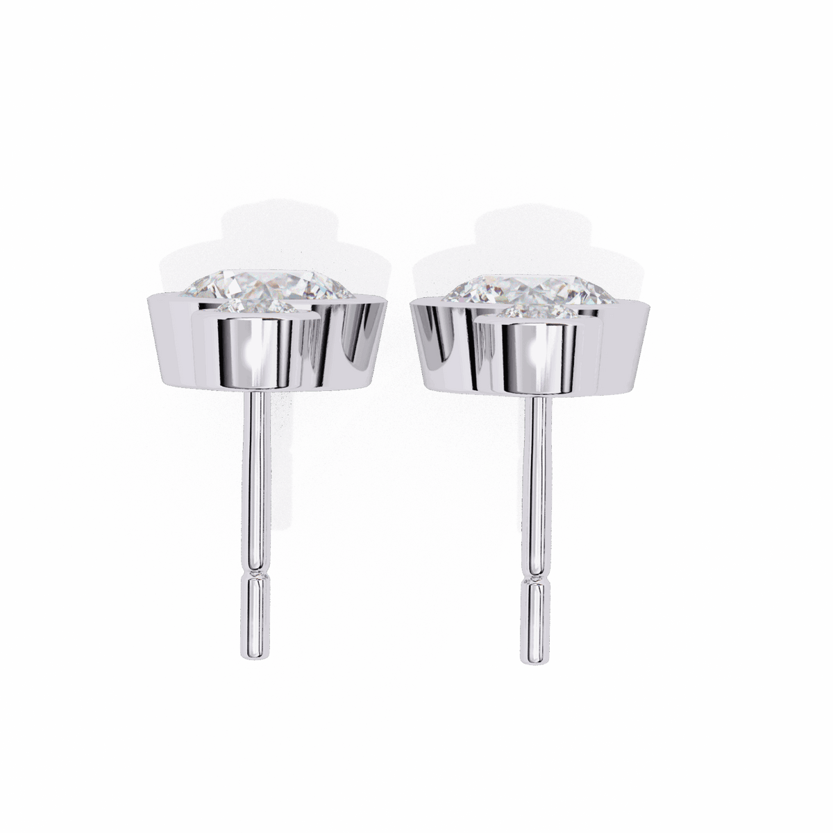 1.75 Carat Twin Round Drop Earrings in Moissanite | House of Estara