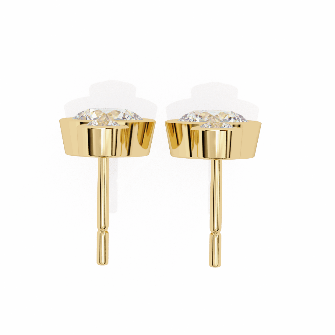 1.75 Carat Twin Round Drop Earrings in Moissanite | House of Estara