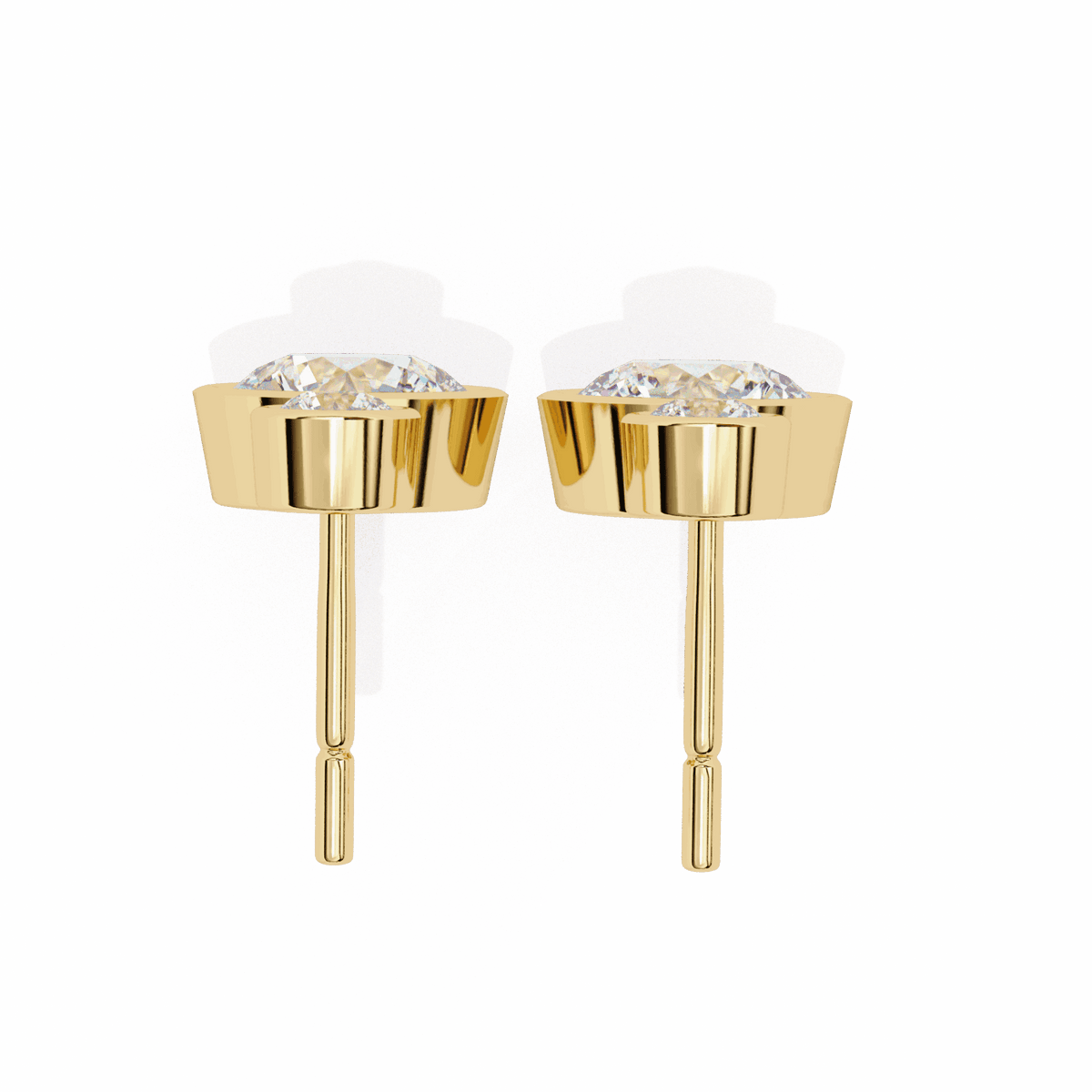 1.75 Carat Twin Round Drop Earrings in Moissanite | House of Estara