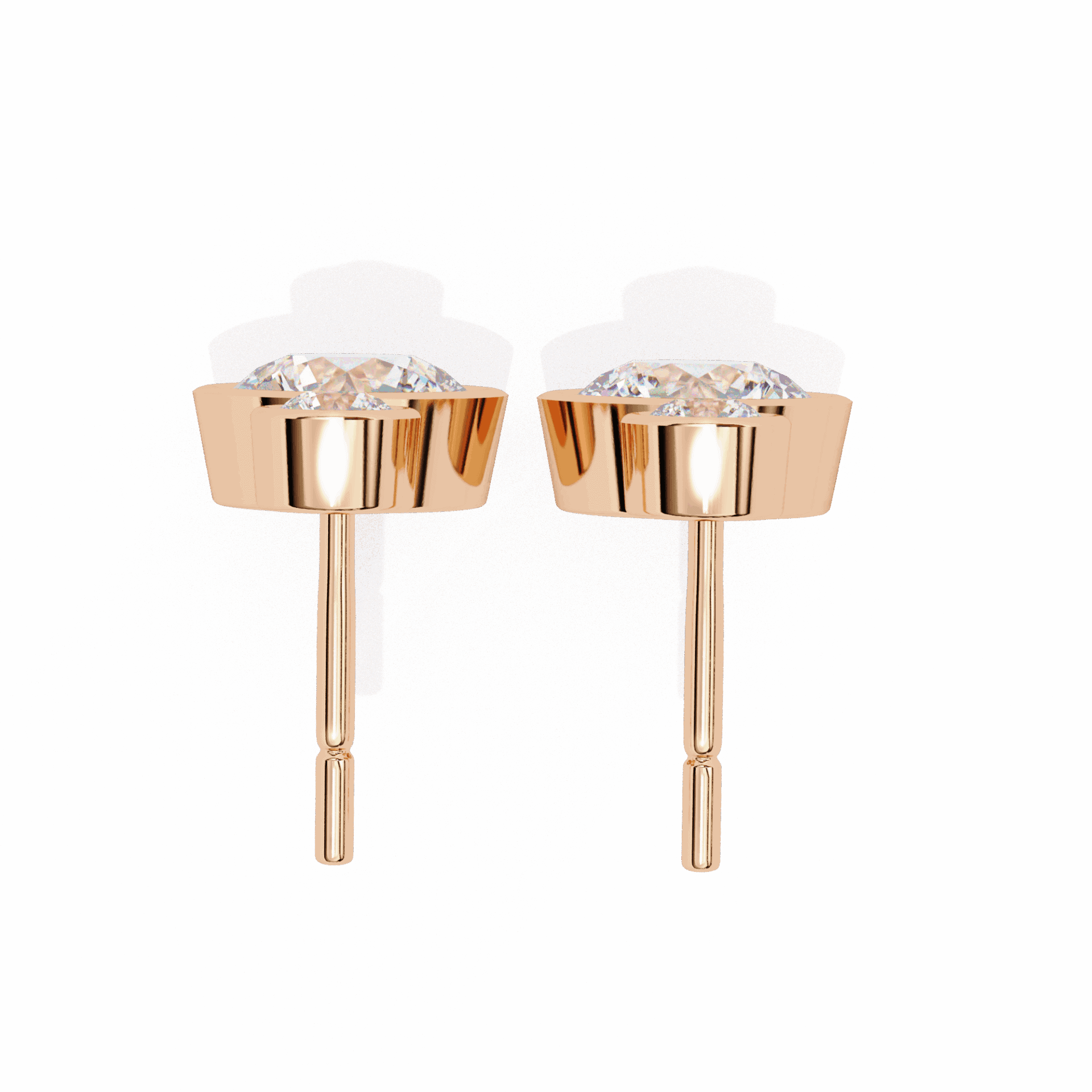 1.75 Carat Twin Round Drop Earrings in Moissanite | House of Estara