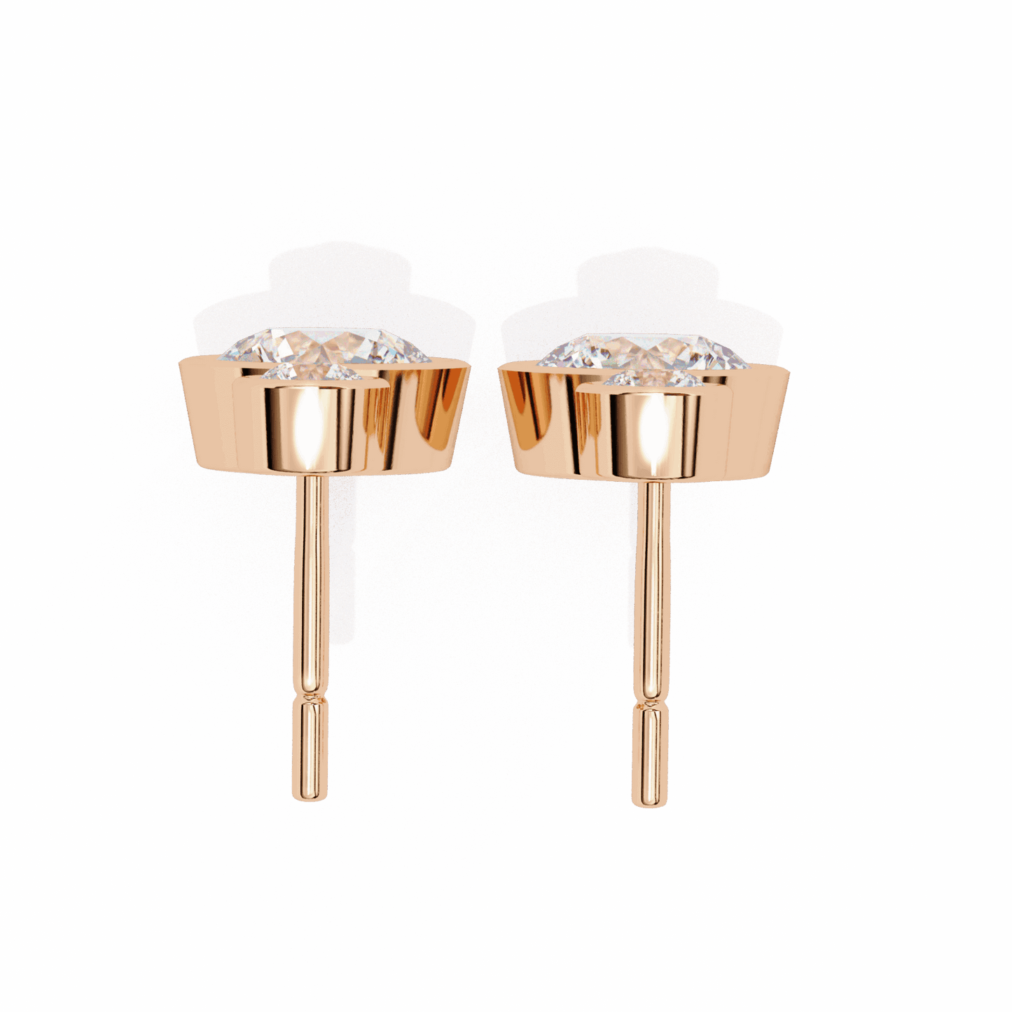 1.75 Carat Twin Round Drop Earrings in Moissanite | House of Estara