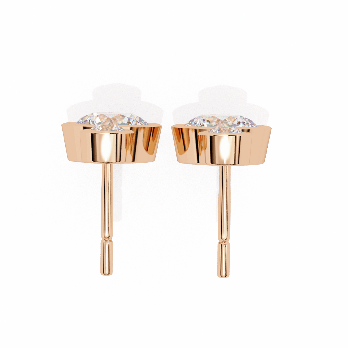 1.75 Carat Twin Round Drop Earrings in Moissanite | House of Estara