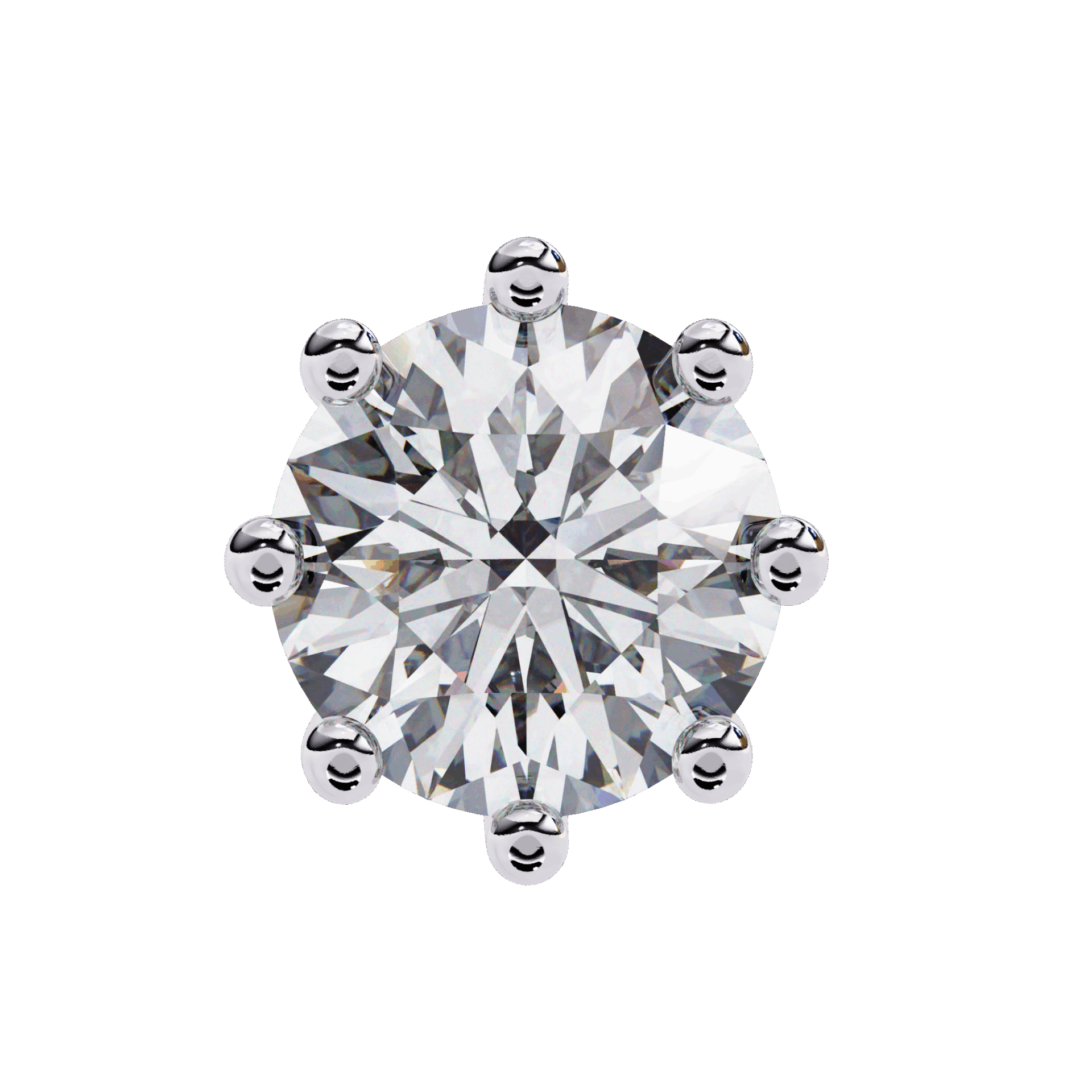 2.5 Carat Multi-Prong Round Solitaire Hoop Earrings in Moissanite | House of Estara