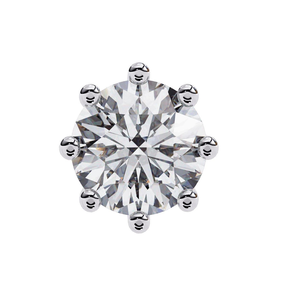 2.5 Carat Multi-Prong Round Solitaire Hoop Earrings in Moissanite | House of Estara