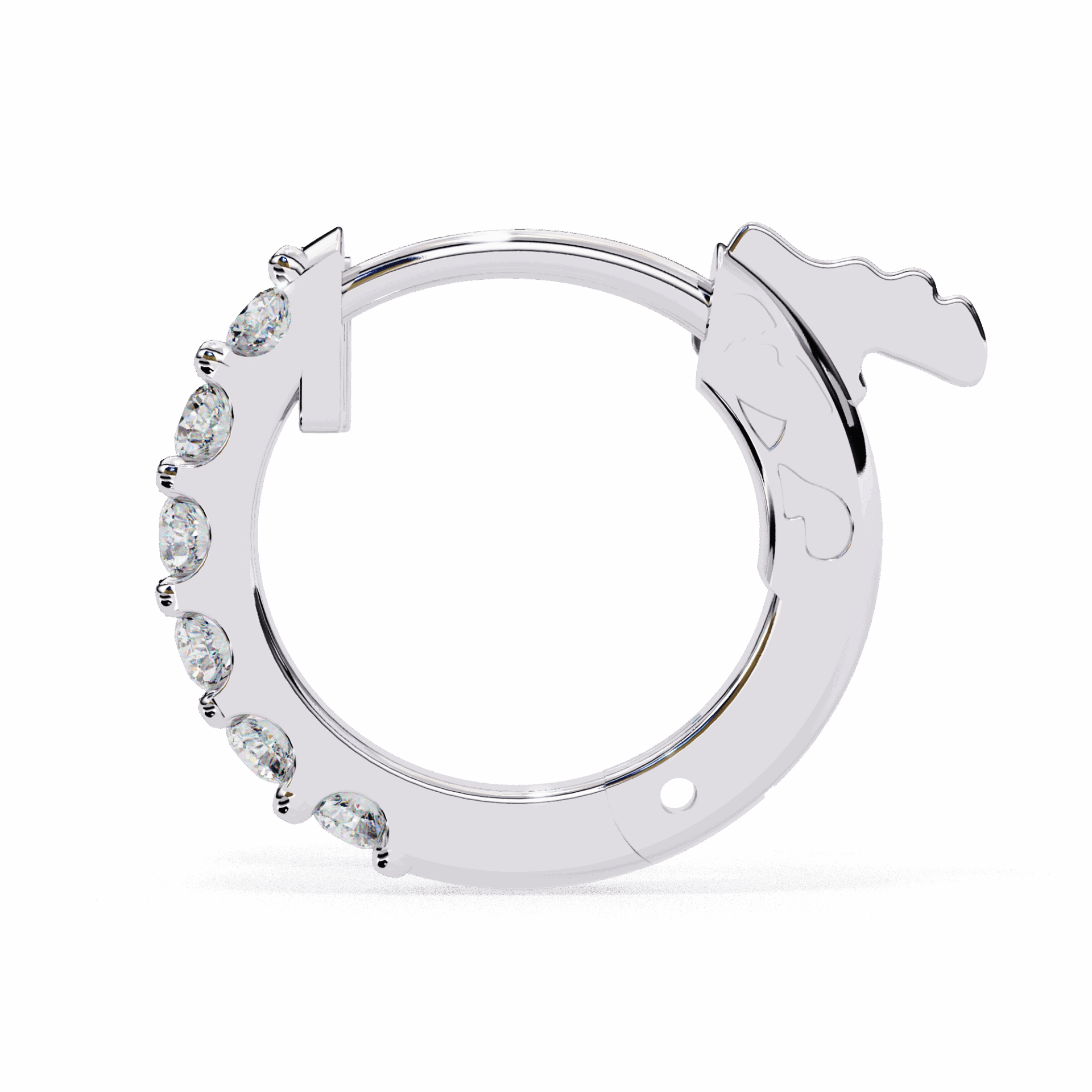 0.2 Carat Eternal Round Hoop Earrings in Moissanite | House of Estara