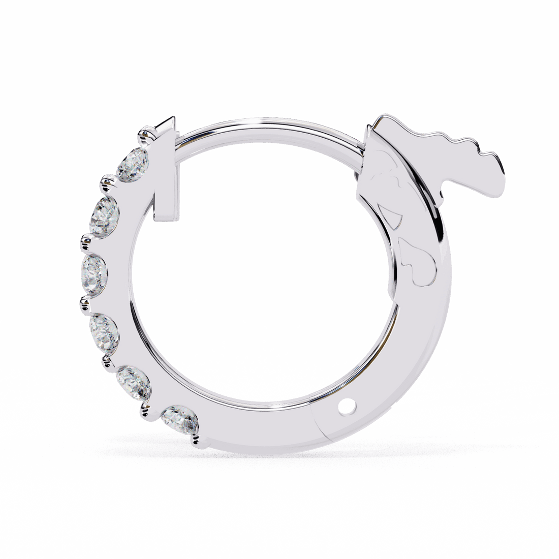0.2 Carat Eternal Round Hoop Earrings in Moissanite | House of Estara