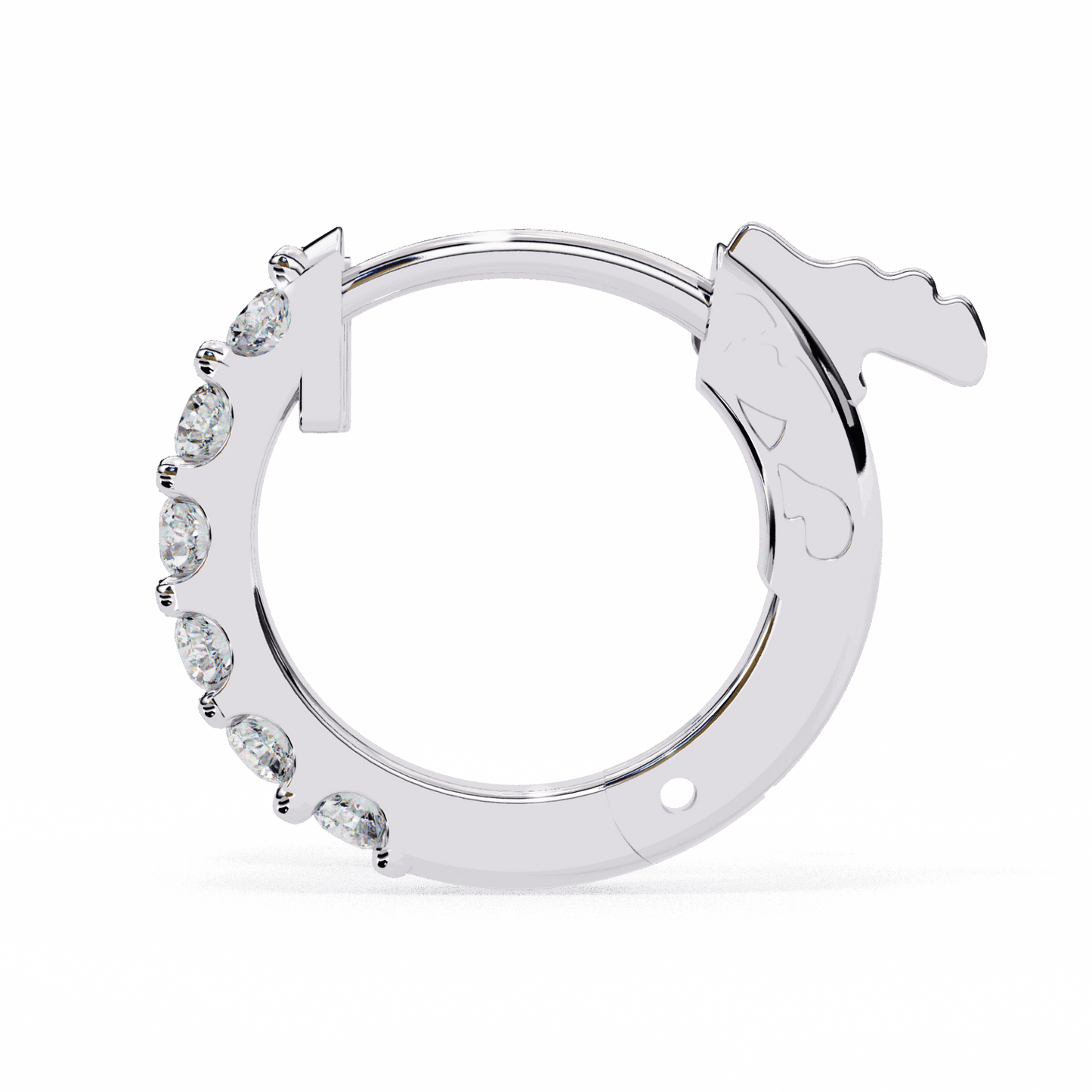 0.2 Carat Eternal Round Hoop Earrings in Moissanite | House of Estara
