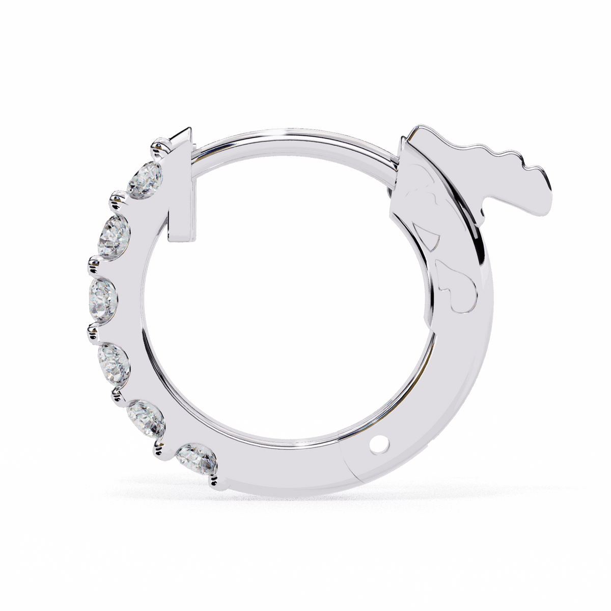 0.2 Carat Eternal Round Hoop Earrings in Moissanite | House of Estara