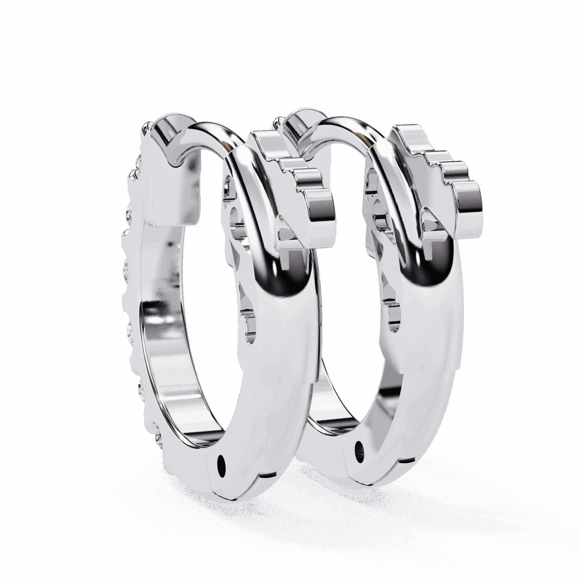 0.2 Carat Eternal Round Hoop Earrings in Moissanite | House of Estara